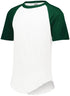 Augusta Sportswear Youth Short Sleeve Baseball Jersey (424), Color 'White/Dark Green'